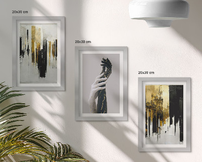 Zidna galerija slika Apstraktni uzorci slikanja i dvije ruke