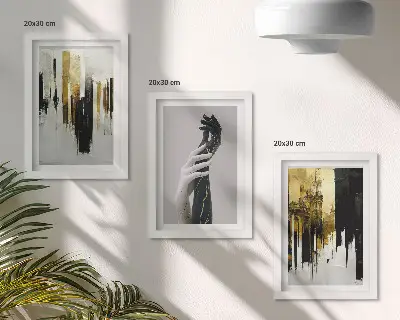 Zidna galerija slika apstraktni motiv slikanja s dvije ruke