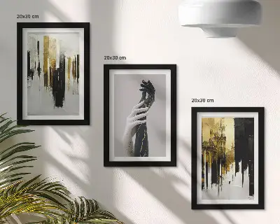 Zidna galerija slika apstraktni motiv slikanja s dvije ruke