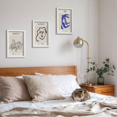 Set 3 slike u okviru Apstraktni plakati u minimalističkom stilu Henrija Matissea
