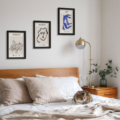 Set 3 slike u okviru Apstraktni plakati u minimalističkom stilu Henrija Matissea