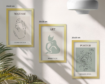 Zidna galerija slika Posteri u bež i zelenoj boji Henrija Matissea