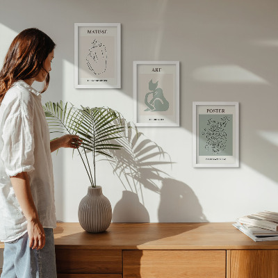 Zidna galerija slika Posteri u bež i zelenoj boji Henrija Matissea