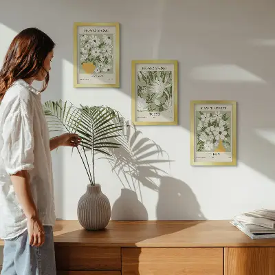 Zidna galerija slika dizajn cvjetnih plakata s motivima Londona, Tokija i Dublina
