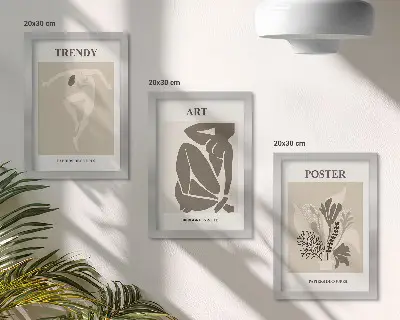 Ljudske figure s biljkama, Henri Matisse set od 3 slike u okviru