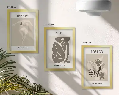 Ljudske figure s biljkama, Henri Matisse set od 3 slike u okviru