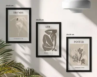 Ljudske figure s biljkama, Henri Matisse set od 3 slike u okviru