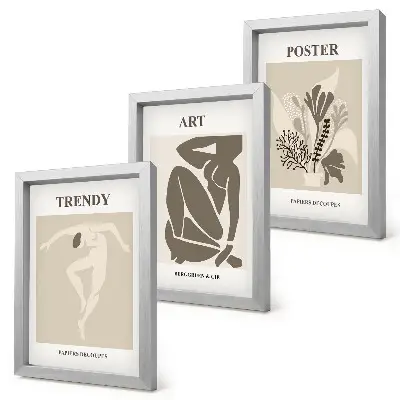 Ljudske figure s biljkama, Henri Matisse set od 3 slike u okviru