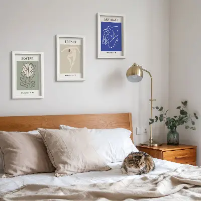 Pastelne ilustracije Henrija Matissea set od 3 slike u okviru