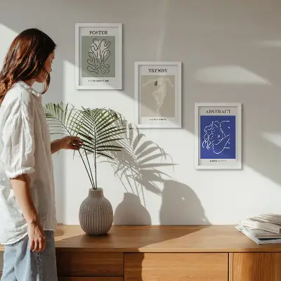 Pastelne ilustracije Henrija Matissea set od 3 slike u okviru