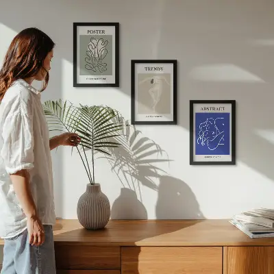 Pastelne ilustracije Henrija Matissea set od 3 slike u okviru