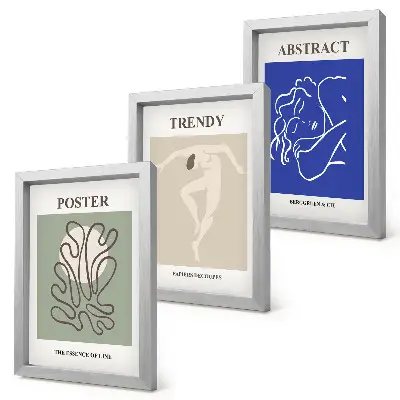 Pastelne ilustracije Henrija Matissea set od 3 slike u okviru