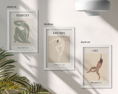 Komplet slika u okviru Elegantni likovi u minimalističkim nijansama