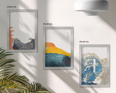 Zidna galerija slika Valovi u japanskom grafičkom stilu