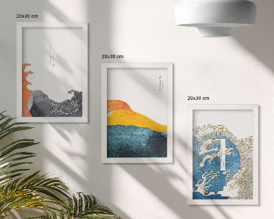 Zidna galerija slika Valovi u japanskom grafičkom stilu
