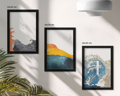Zidna galerija slika Valovi u japanskom grafičkom stilu