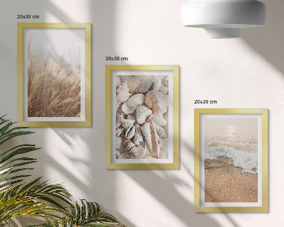 Zidna galerija slika Motivi plaže sa školjkama i morskim valovima