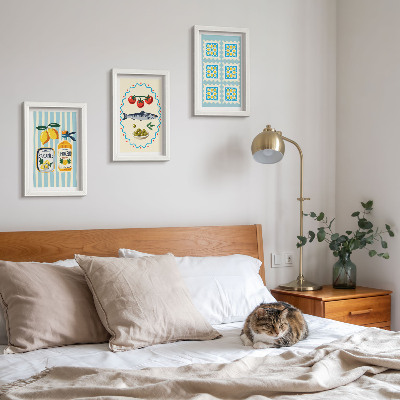 Komplet slika u okviru Ilustracije kuhinje u mediteranskom stilu