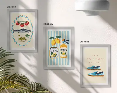 Zidna galerija slika talijanski okusi i životni stil u šarenim motivima