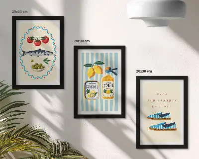 Zidna galerija slika talijanski okusi i životni stil u šarenim motivima