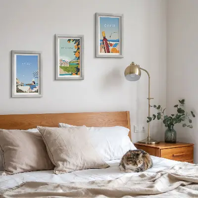 Komplet slika u okviru pogled na Amalfi, Positano i Capri