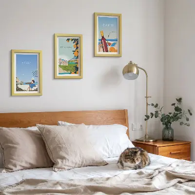 Komplet slika u okviru pogled na Amalfi, Positano i Capri