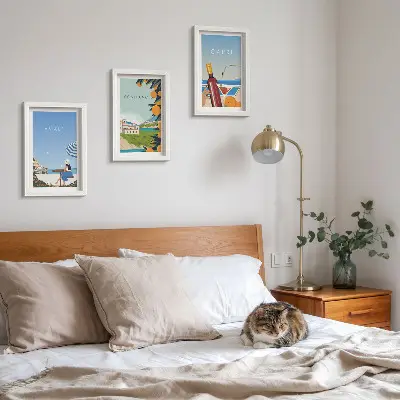 Komplet slika u okviru pogled na Amalfi, Positano i Capri