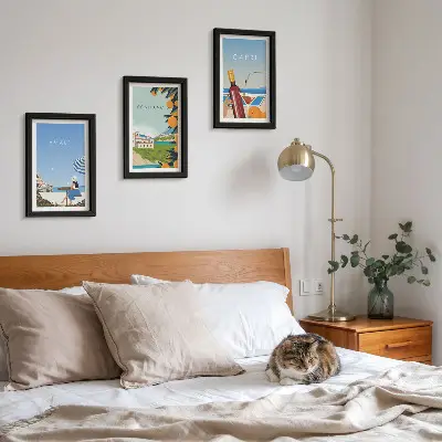 Komplet slika u okviru pogled na Amalfi, Positano i Capri