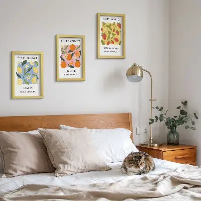 Zidna galerija slika s motivima limuna, naranči i jagoda