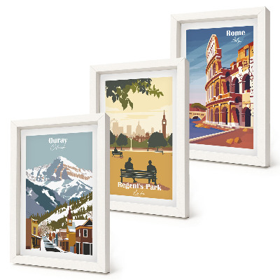 Zidna galerija slika Planine u parku Ouray u Londonu Koloseum u Rimu