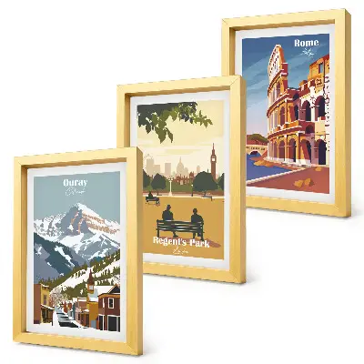 Zidna galerija slika planine u parku Ouray, London i Koloseum u Rimu