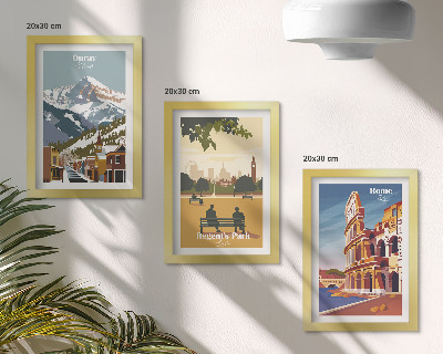 Zidna galerija slika Planine u parku Ouray u Londonu Koloseum u Rimu