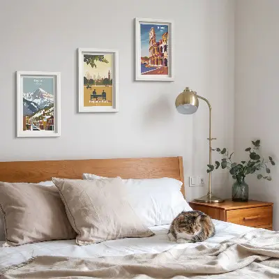 Zidna galerija slika planine u parku Ouray, London i Koloseum u Rimu