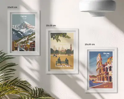 Zidna galerija slika planine u parku Ouray, London i Koloseum u Rimu