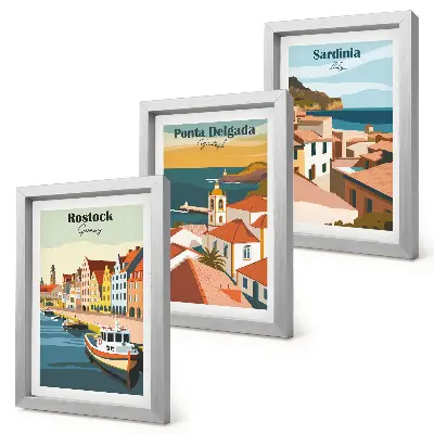 Zidna galerija slika pogledi na europske obalne i lučke gradove