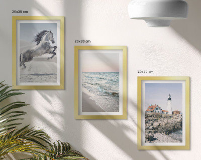 Zidna galerija slika Konji u pokretu, plaža i valovi svjetionika