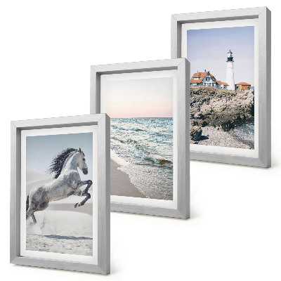 Zidna galerija slika Konji u pokretu, plaža i valovi svjetionika