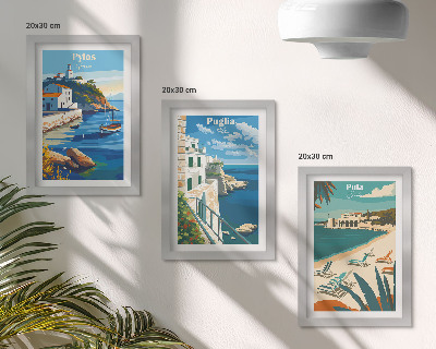 Set 3 slike u okviru Slikoviti primorski krajolici turističkih odredišta