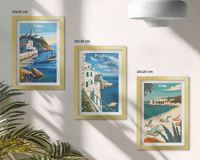 Set 3 slike u okviru Slikoviti primorski krajolici turističkih odredišta