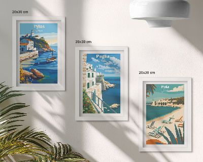 Set 3 slike u okviru Slikoviti primorski krajolici turističkih odredišta