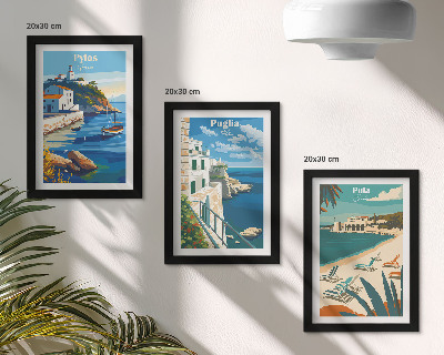 Set 3 slike u okviru Slikoviti primorski krajolici turističkih odredišta
