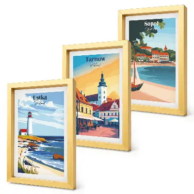 Zidna galerija slika s motivom poljskih gradova Ustka, Tarnów i Sopot