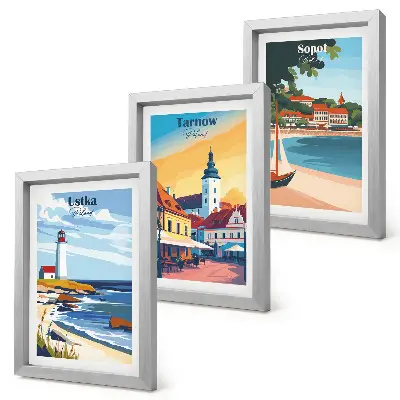 Zidna galerija slika s motivom poljskih gradova Ustka, Tarnów i Sopot