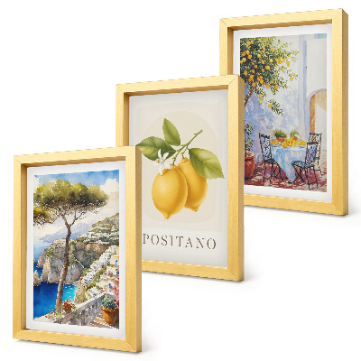 Komplet slika u okviru Pogled na Positano s limunima okupanim suncem