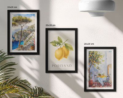 Komplet slika u okviru Pogled na Positano s limunima okupanim suncem