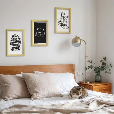 Set od 3 slike u okviru motivi obitelji, ljubavi, topline doma i inspirativnih citata