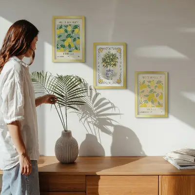 Talijanski posteri s motivima citrusa i voća set od 3 slike u okviru