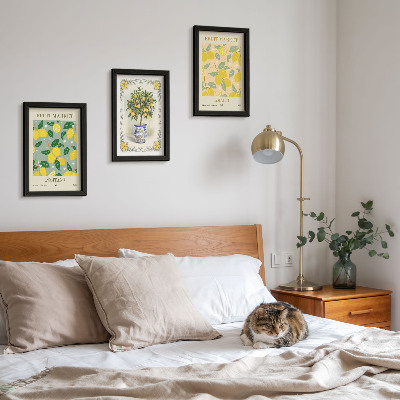 Set 3 slike u okviru Talijanski posteri s citrusima i voćem