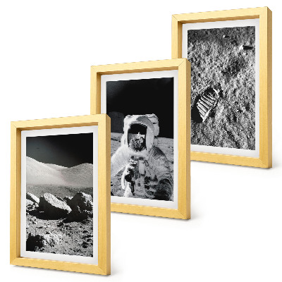 Zidna galerija slika Fotografije Mjeseca s astronautom i otiskom stopala