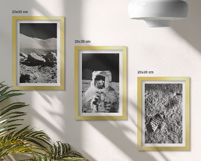 Zidna galerija slika Fotografije Mjeseca s astronautom i otiskom stopala